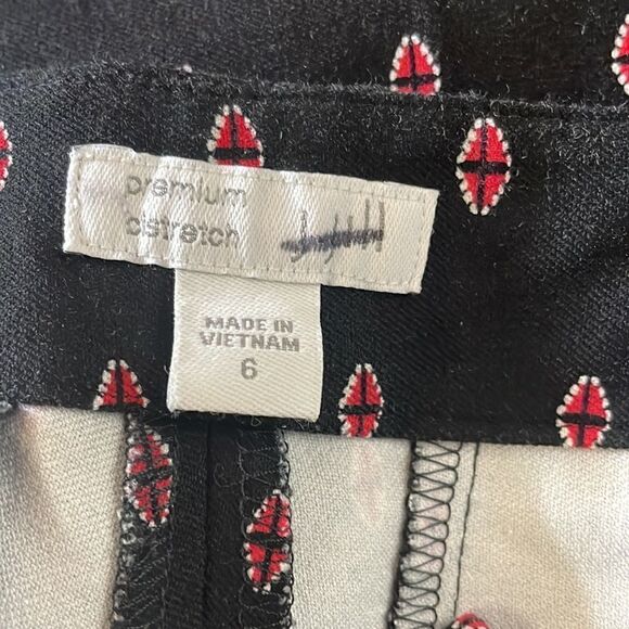 New! J. Jill Aviero Colorful Border Print Bi- Stretch Slim Fit Ankle Pants sz 6 - Picture 12 of 15